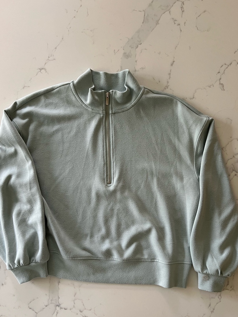Magaschoni Sage Green Half-Zip Pullover
